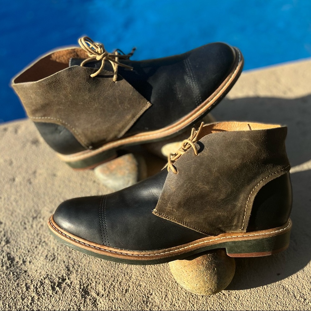 OluKai Two-Tone Leather Chukka Boots - Picture 6 of 16